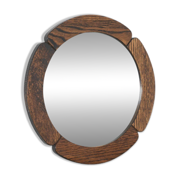 'Clove' mirror in solid oak 1970