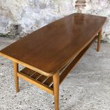 Scandinavian teak coffee table in the 70s