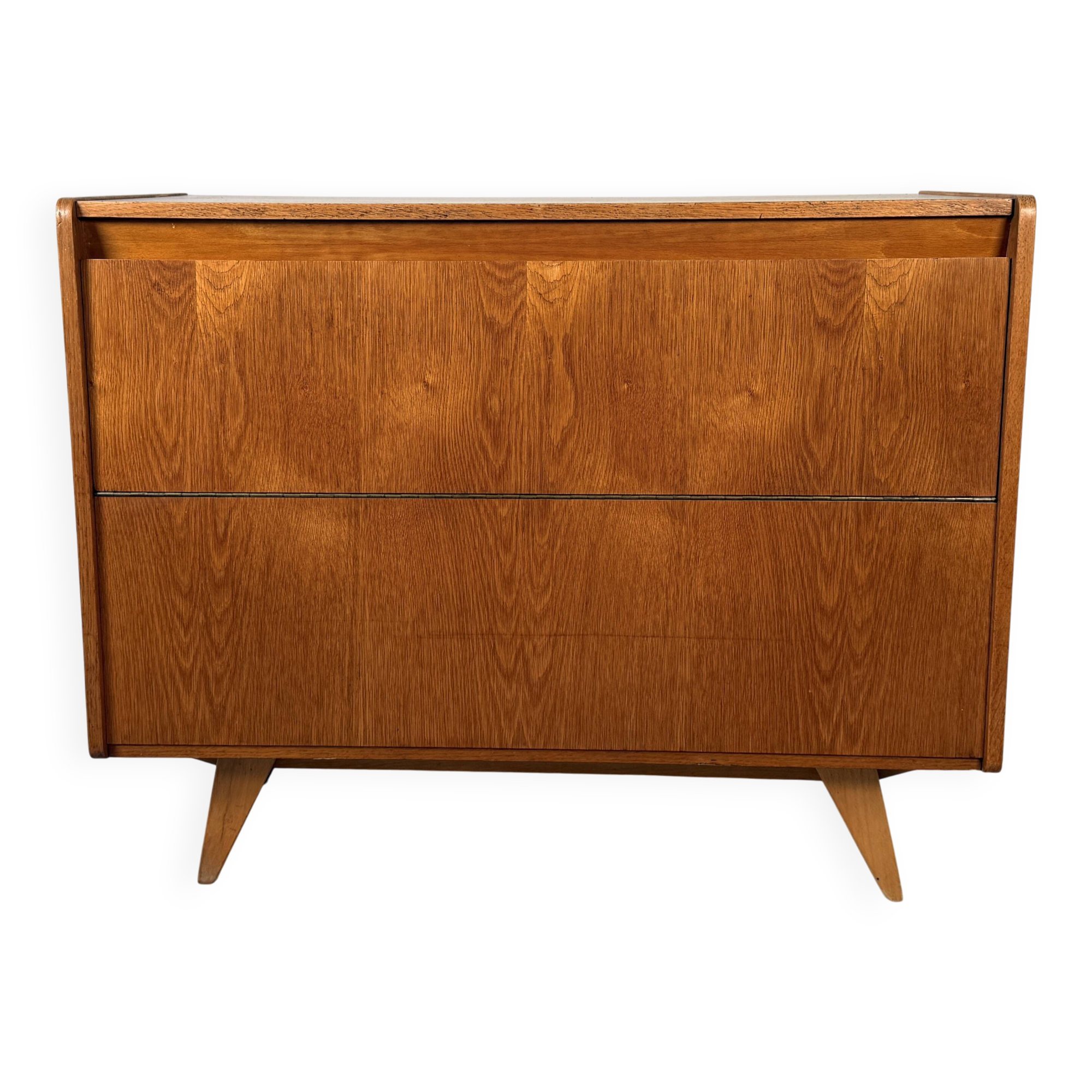 Vintage blanket chest/toy chest U-459, Jiří Jiroutek