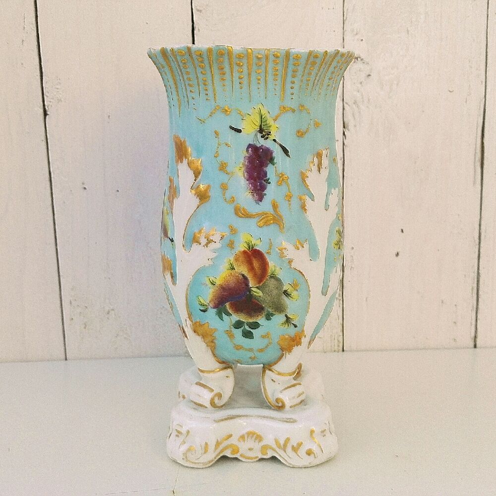 Porcelain vase of Paris gilding and fruit Napoleon III