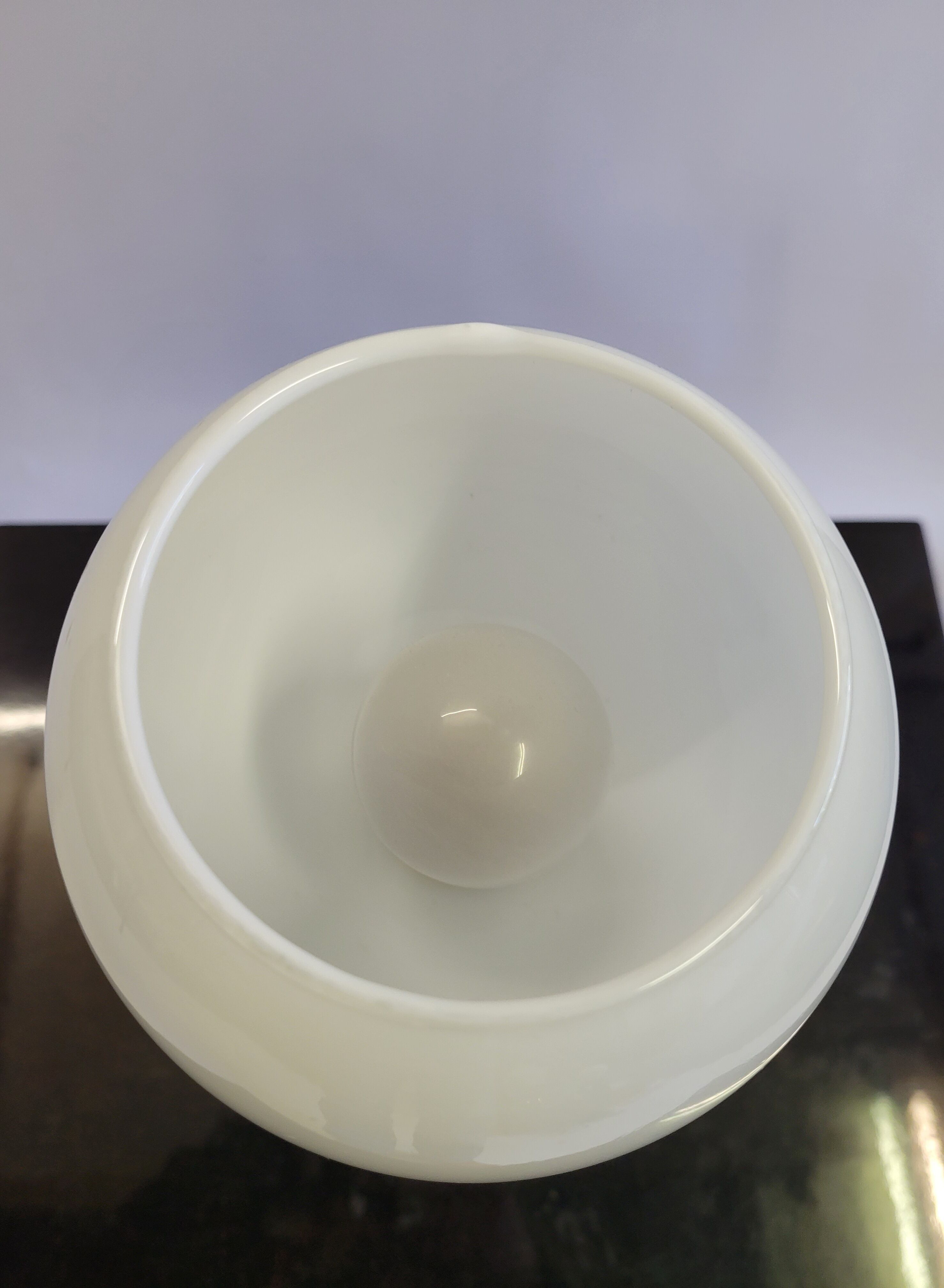 Onyx and brass lamp with opaline globe