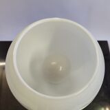 Onyx and brass lamp with opaline globe