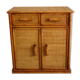 Buffet braided wicker and bamboo