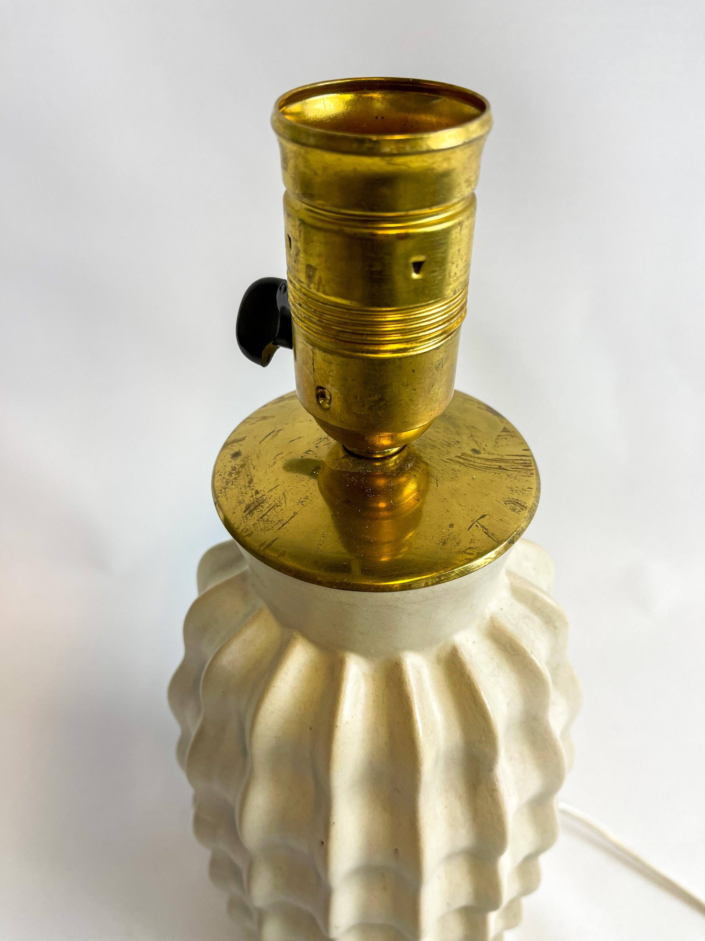 Lampe de table organique en céramique Art Déco par Upsala Ekeby, Suède
