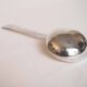 Silver plated metal service: 12 soup spoons, 12 forks and ladle.