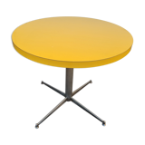 Round table formica yellow 1970