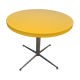 Table ronde formica jaune 1970
