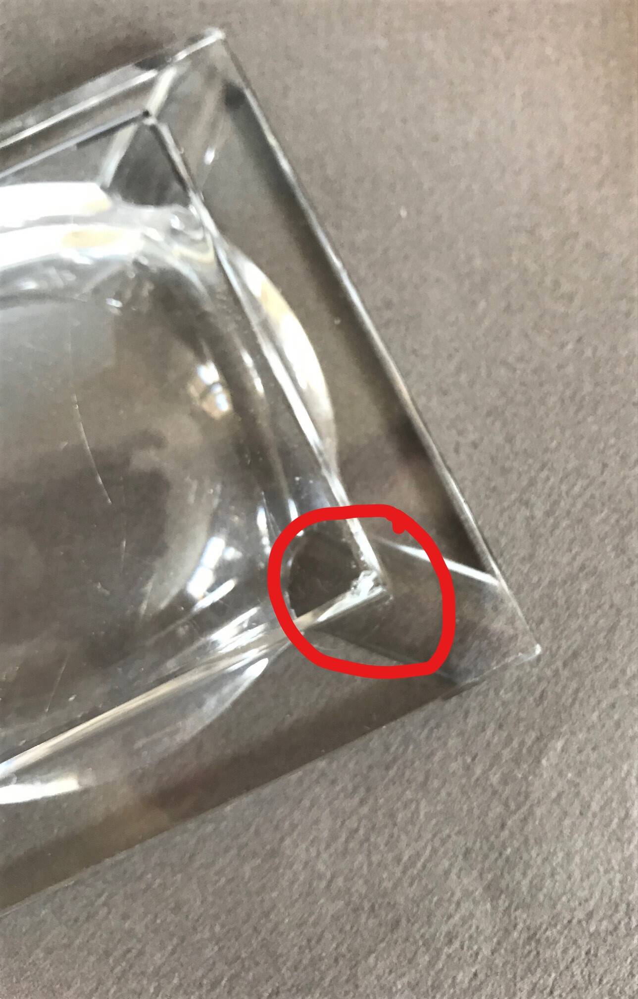 Baccarat square ashtray