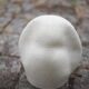 Free-form Soliflore - cracked white enamel - organic ceramic - 80s