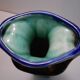 Vase polychrome art deco orchies