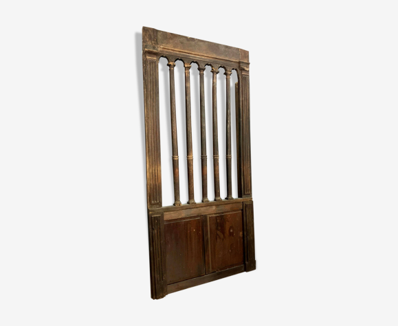 Élément architectural de boiserie avec cette porte à barreau époque fin  xviiième en bois naturel | Selency