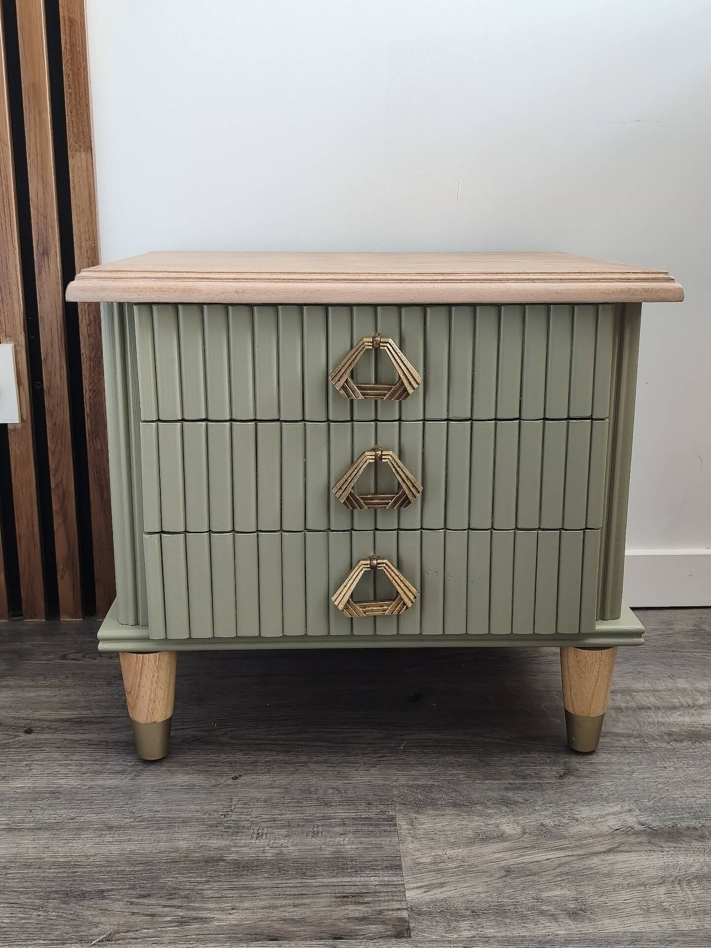 Sage green side table/nightstand