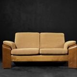 Mid-century norwegian modern two-seater sofa stressless pegasus low back loveseat from ekornes