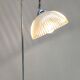 Floor lamp in chromed metal and holophane glass 1970
