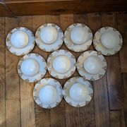 Vintage tea coffee service fine porcelain art deco gilded