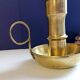 Large artisanal hand candle holder cellar rat gilded copper vintage atypical