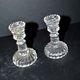 Portieux set of 2 toy molded glass candle holders - bamboo torso torches