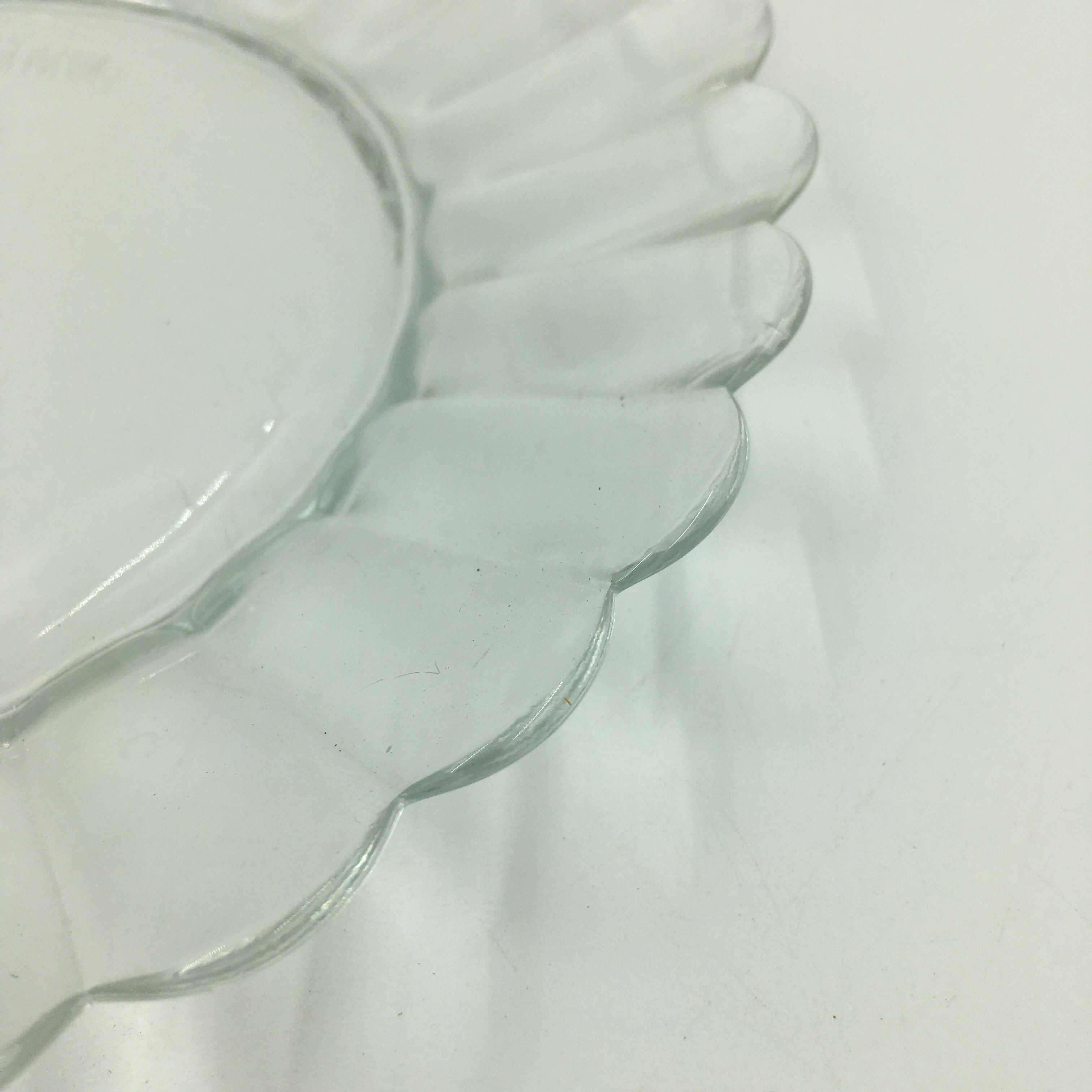 6 glass dessert plate set