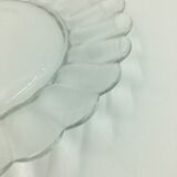 6 glass dessert plate set