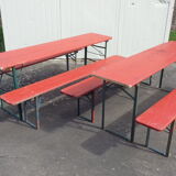 2 placemats and brewery benches