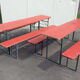 2 placemats and brewery benches