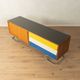 Exclusive mid-century style sideboard with stainless steel base, 1960s