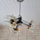 Sputnik Lamp in Murano Glass and Chrome by Mazzega, 1970s