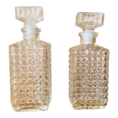Duo of whisky decanters 70s