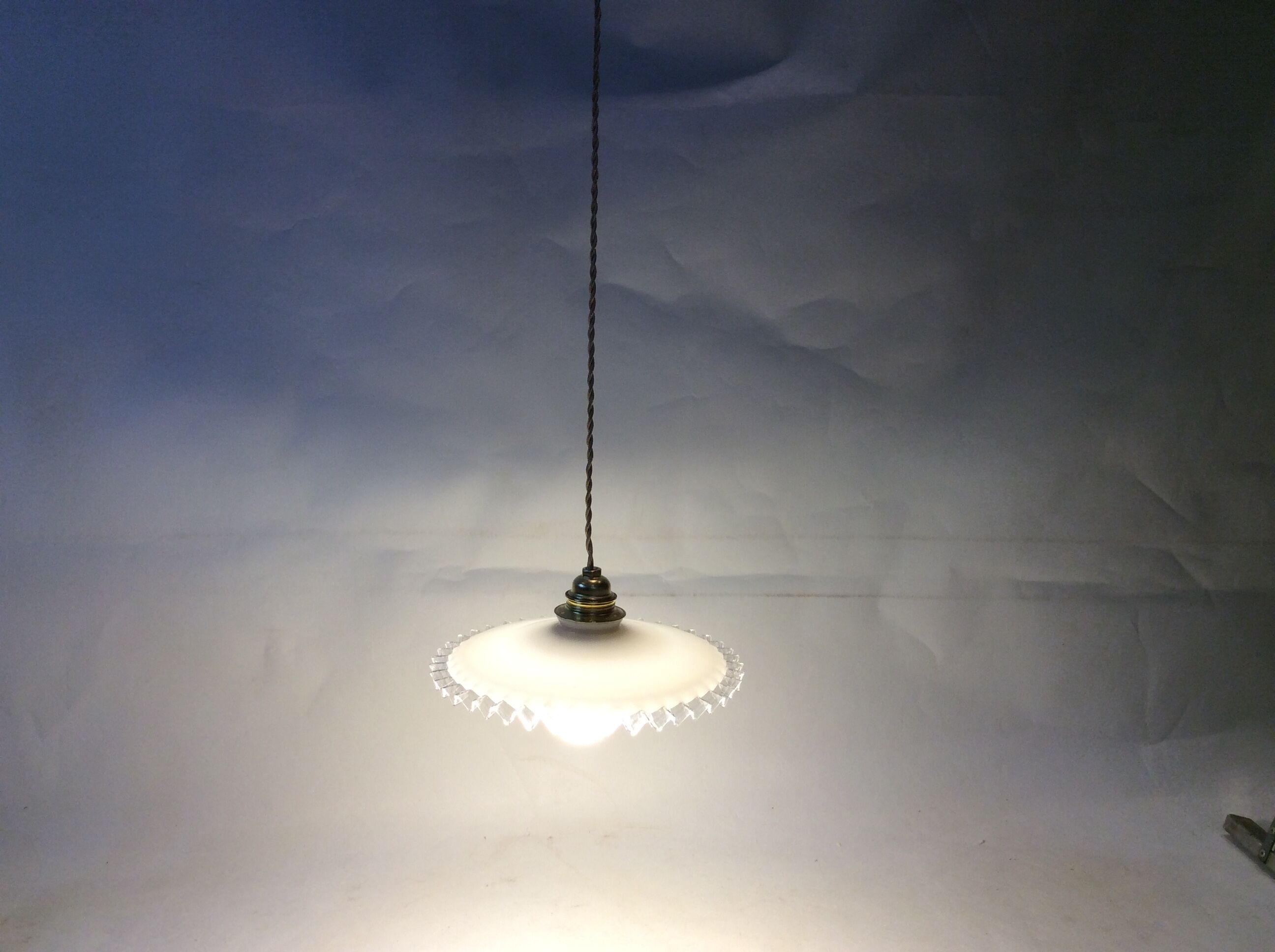 Vintage opaline pendant light