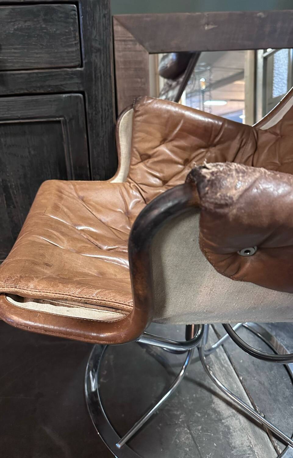 Fauteuil pivotant design suédois vintage Jetson DUX Bruno Mathsson