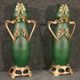 Pair of French glass vases in Art Nouveau style