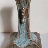 Vase soliflore bouteille chinoise à l'émail flambé