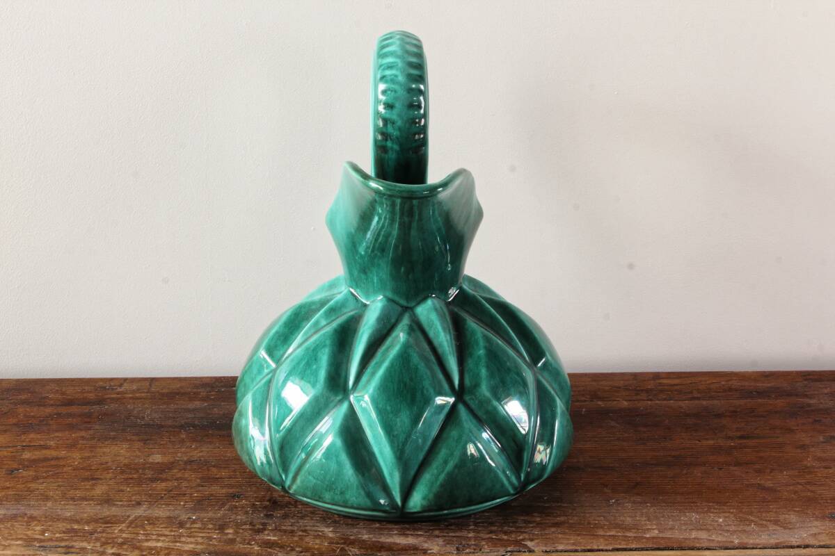 Art Deco ceramic pitcher, signed Alexandre, Belgium.