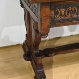 Oak Desk Table, Neo-Gothic style – Early 20th century