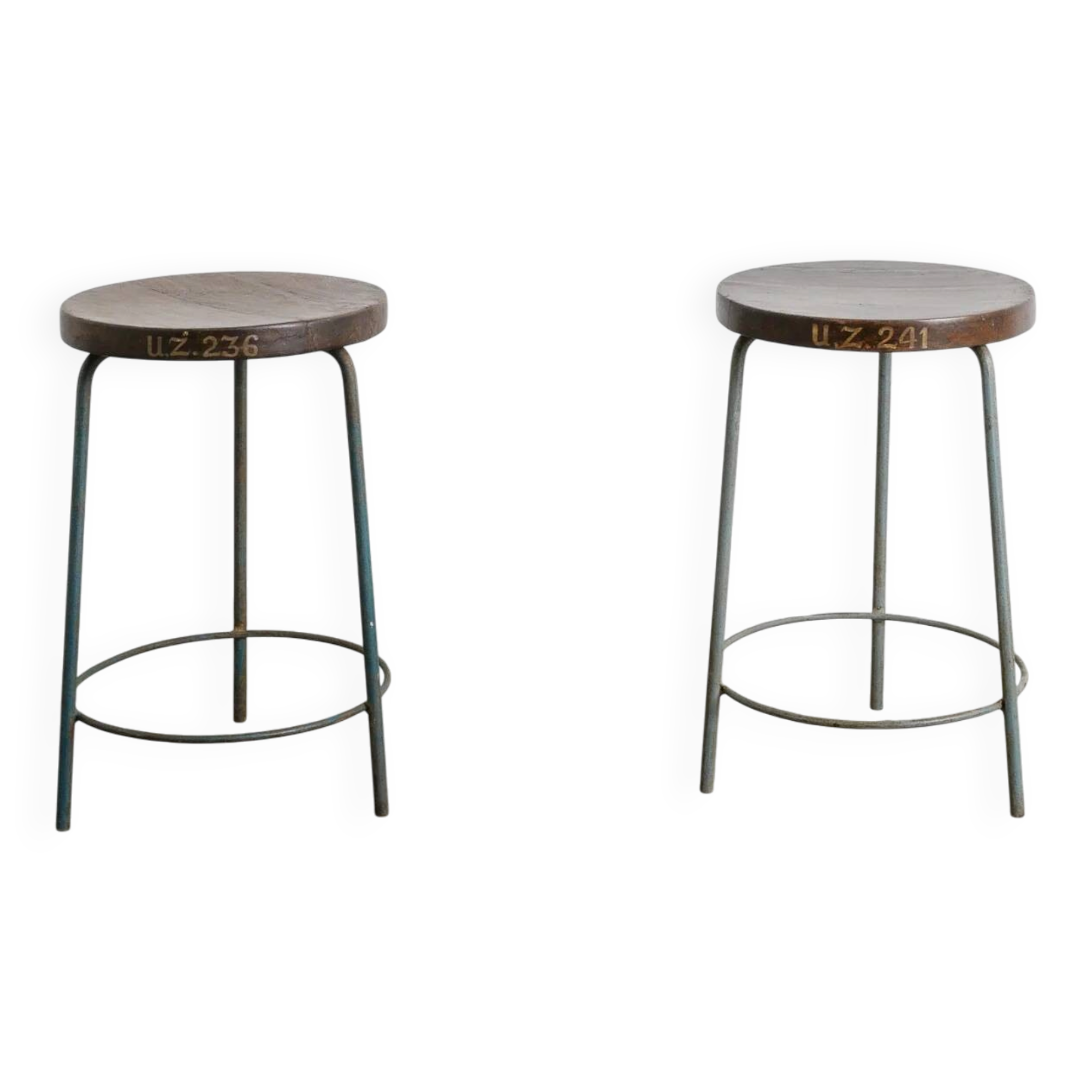Pair of Pierre Jeanneret High Bar Stools, 1950s