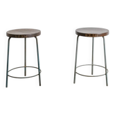 Pair of Pierre Jeanneret High Bar Stools, 1950s