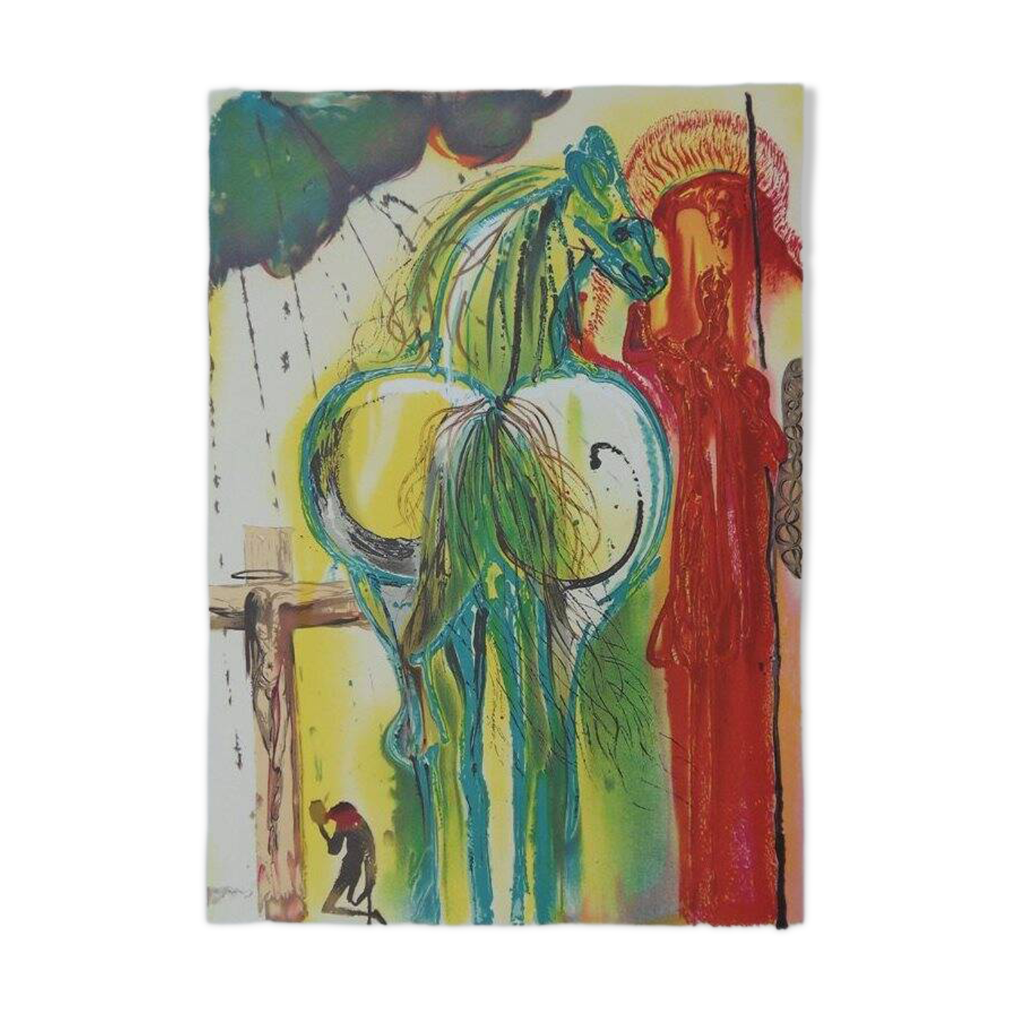 Salvador Dali: Horses, The Centurion - Signed Lithograph