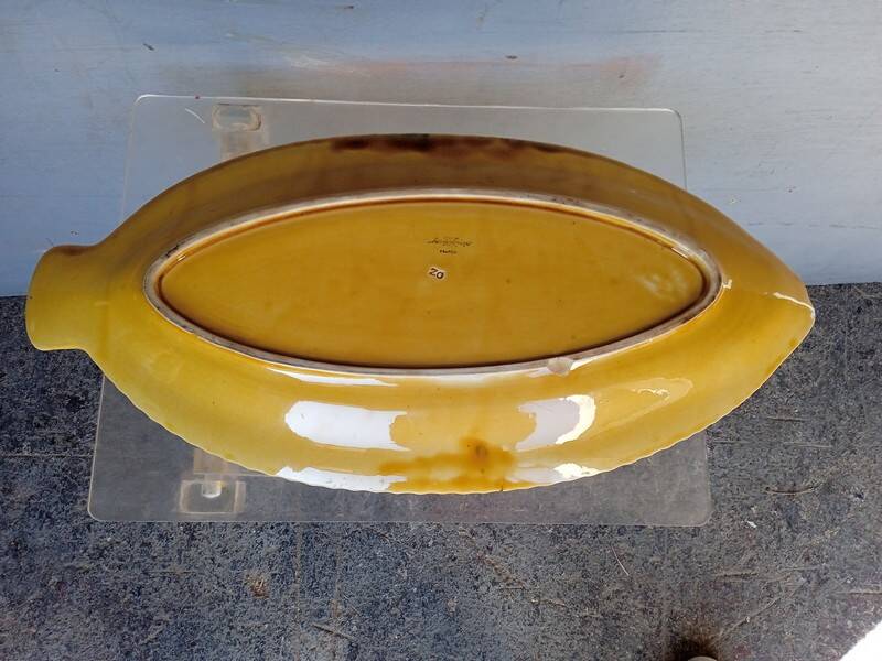 Sarreguemines fish dish vintage ep 1960