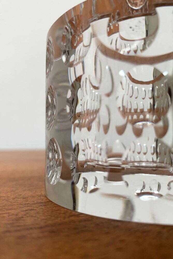 Vintage crystal glass chandelier by Oleg Cassini