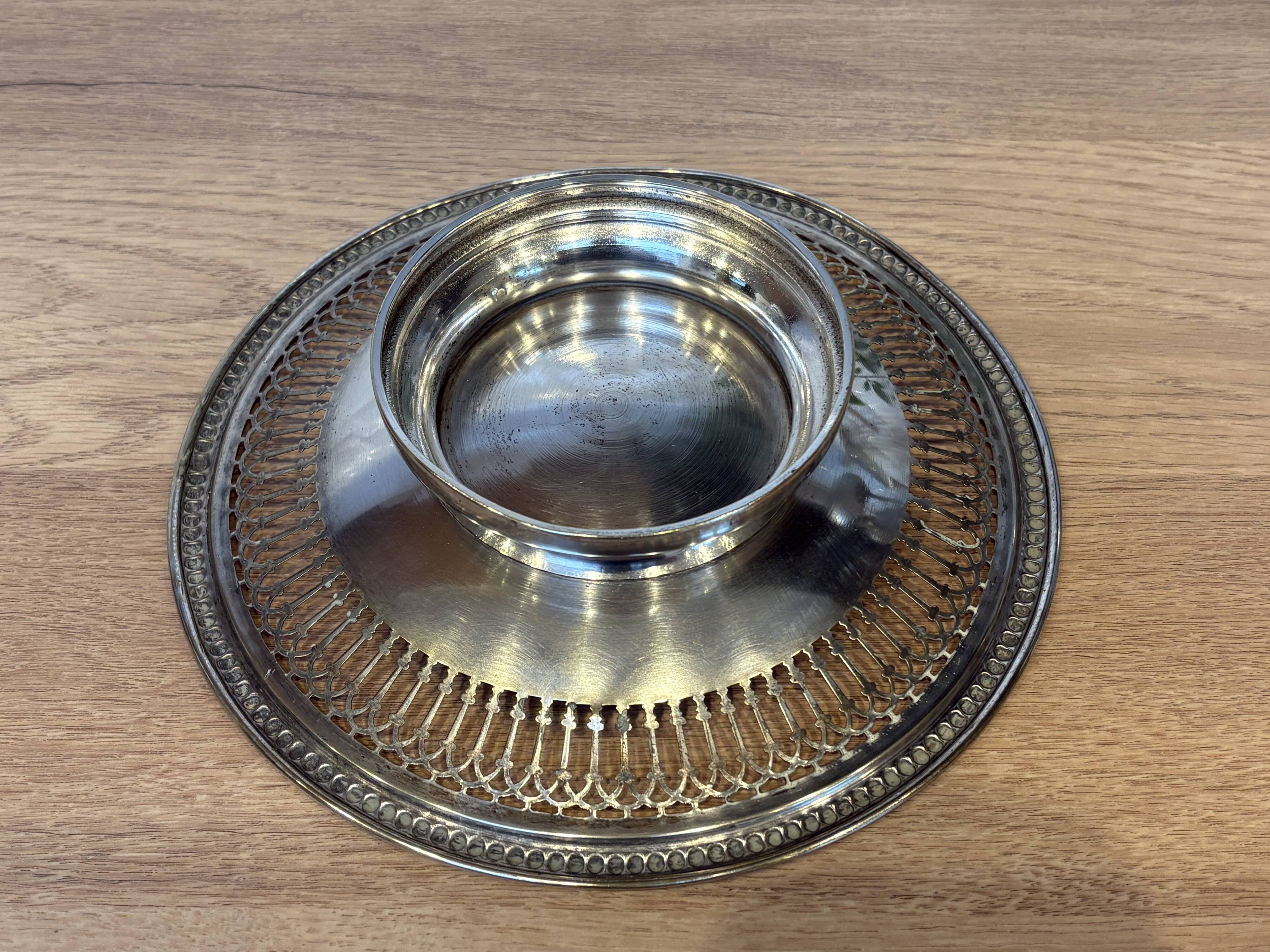 silver-plated display stand