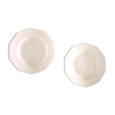 Flat plates in pink ceramic, art deco, 1930, st Amand