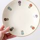 Set of 4 coasters + 1 plate, Winterling Bavaria porcelain, 1960s