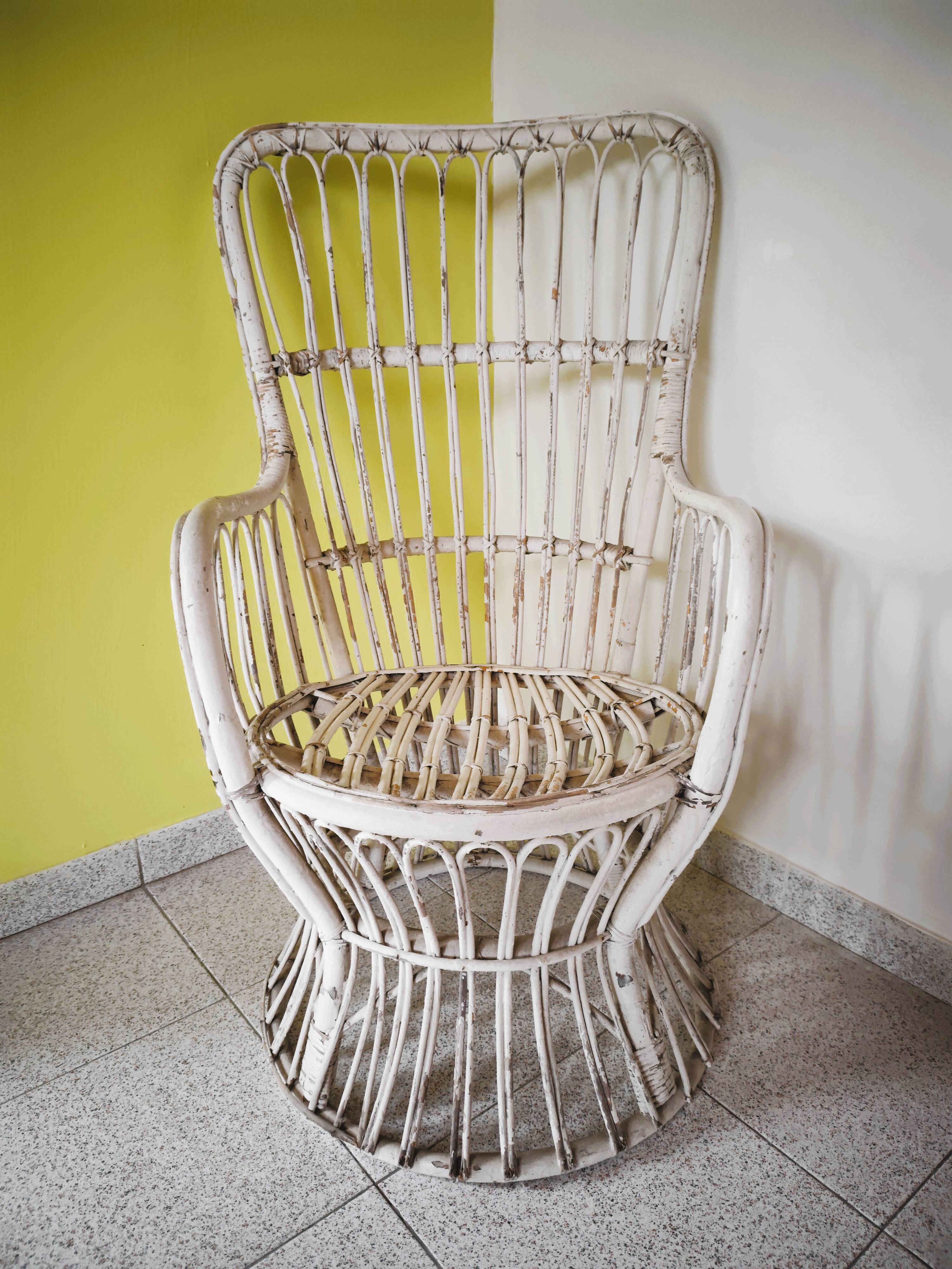 Rattan armchair in the style of "Emmanuelle armchair"