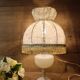 white bedside lamp with lace and opaline bohemian chic