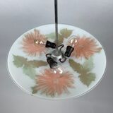 Glass hanging lamp by Zukov, Czechoslovakia, 1960