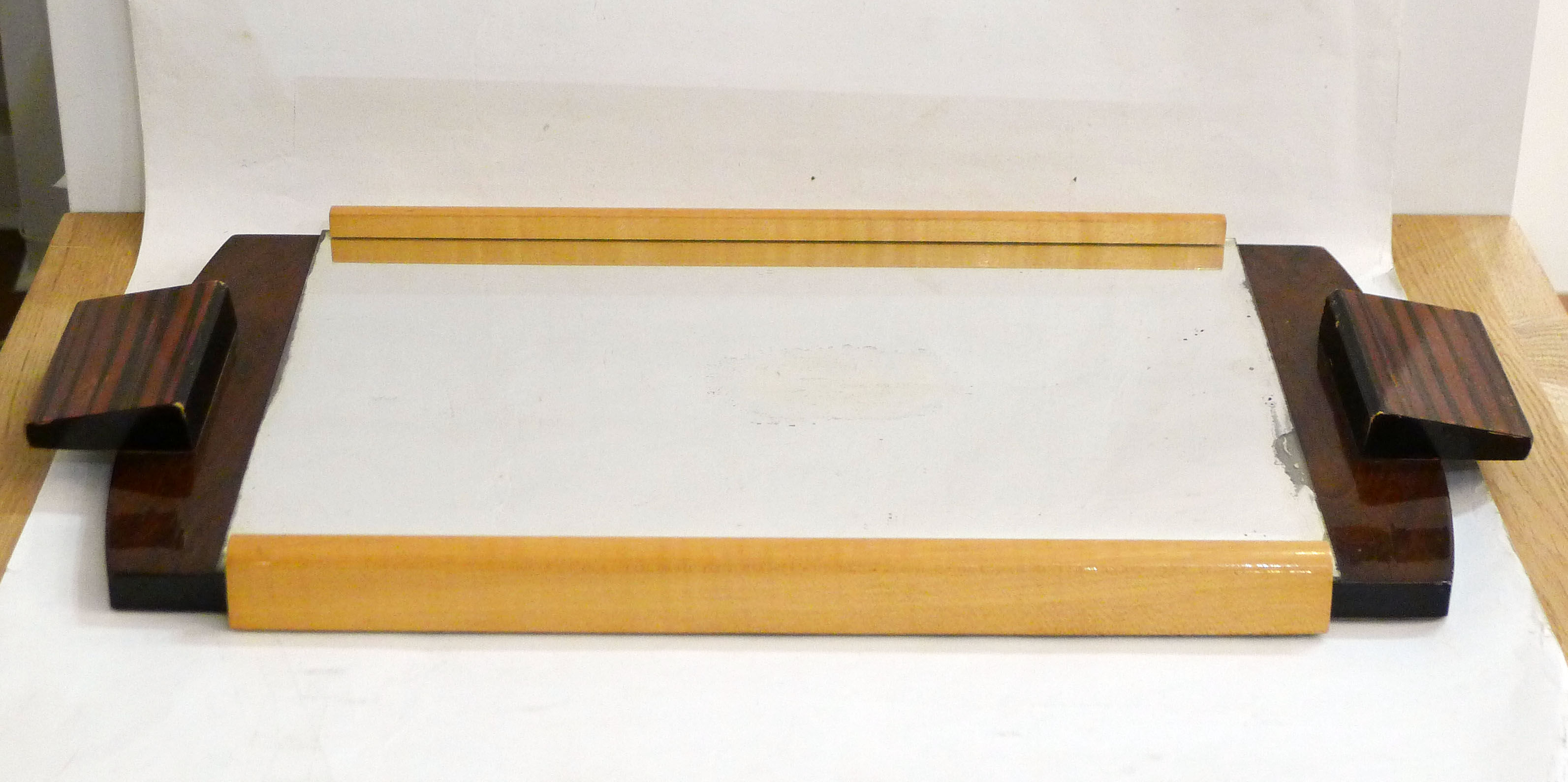 Two-tone art deco mirror tray