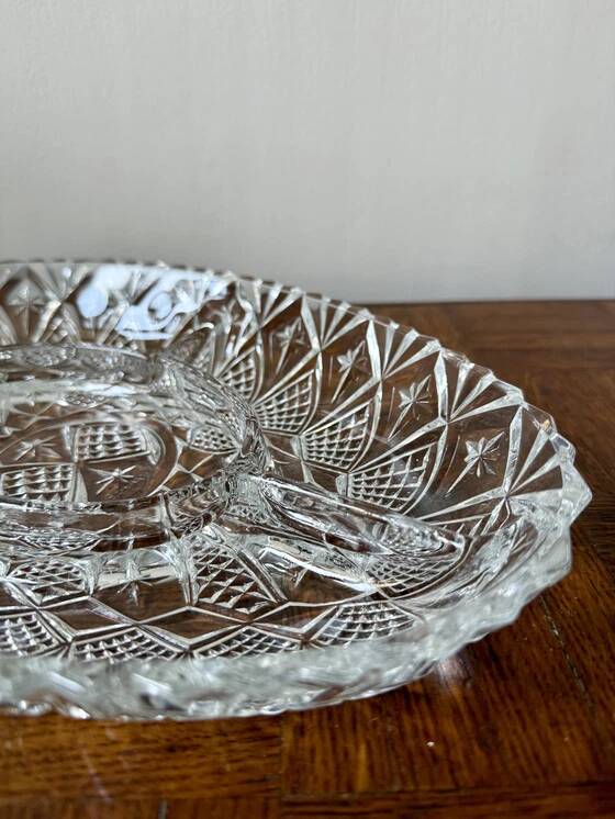 Cut glass appetizer dish