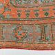 Tapis de couloir vintage antique orange corail, 74 x 334 cm