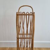 Vintage rattan bread hutch