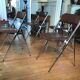 Chrome metal chairs and skaï from the 70s